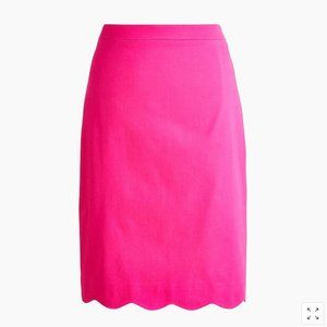 Scalloped pencil skirt | PINK | J CREW Factory